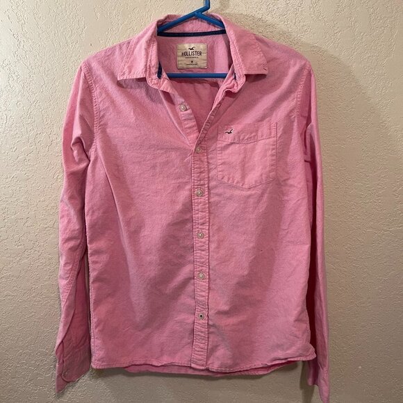Men's Hollister Casual Long Sleeve Button Up Shirt - Picture 1 of 3